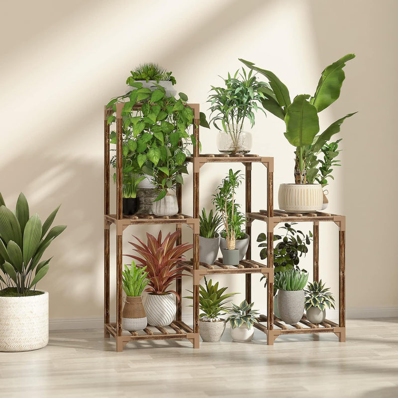 Soporte Para Plantas De Madera Con 7 Posiciones