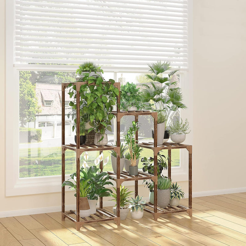 Soporte Para Plantas De Madera Con 7 Posiciones